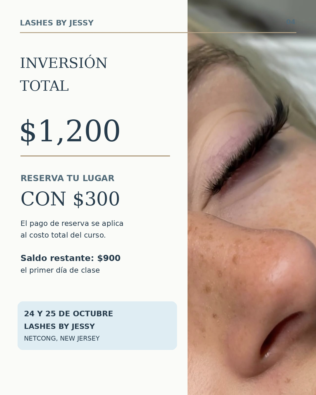 TALLER DE EXTENSIONES DE PESTAÑAS CLASICAS Y VOLUMEN
