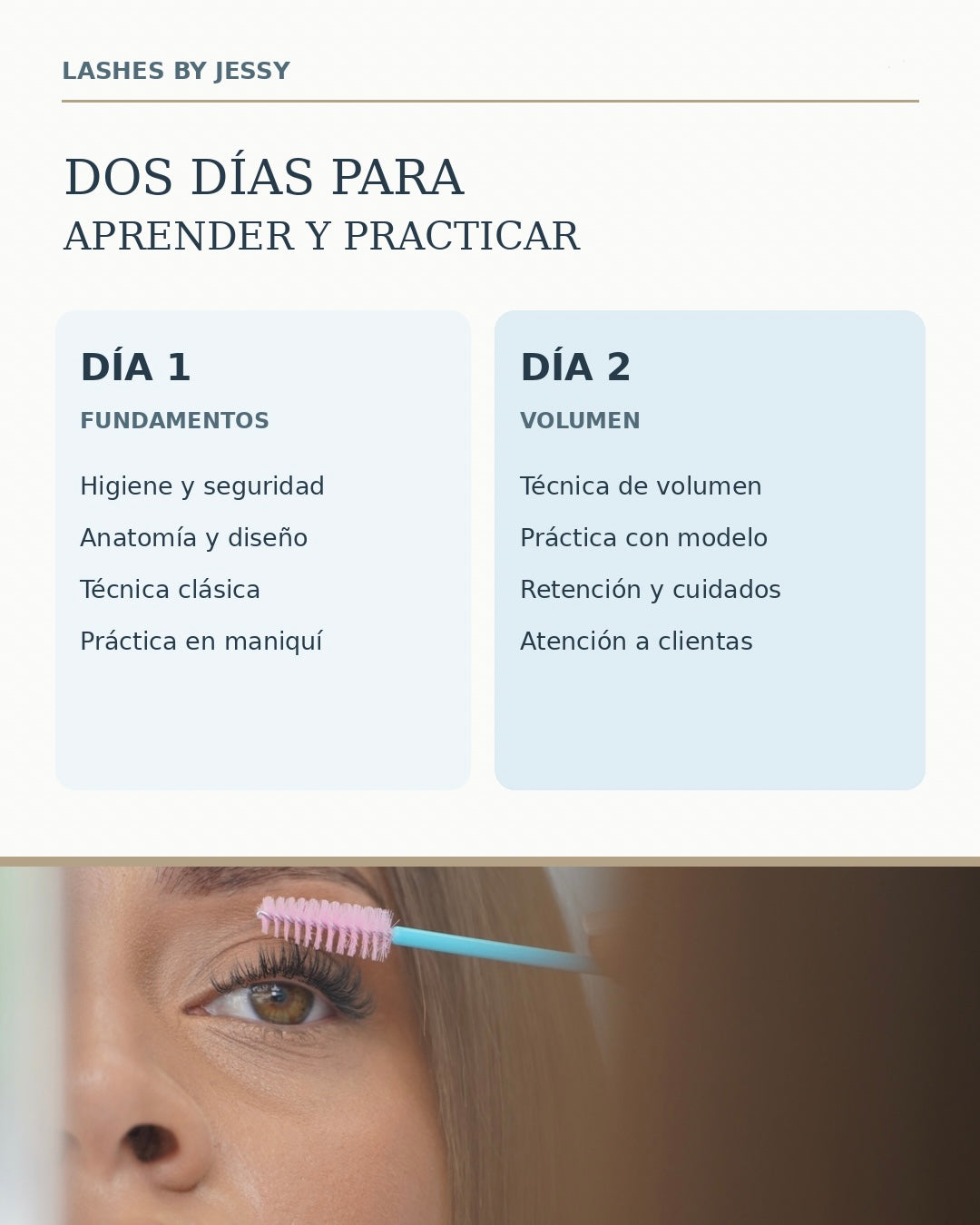 TALLER DE EXTENSIONES DE PESTAÑAS CLASICAS Y VOLUMEN