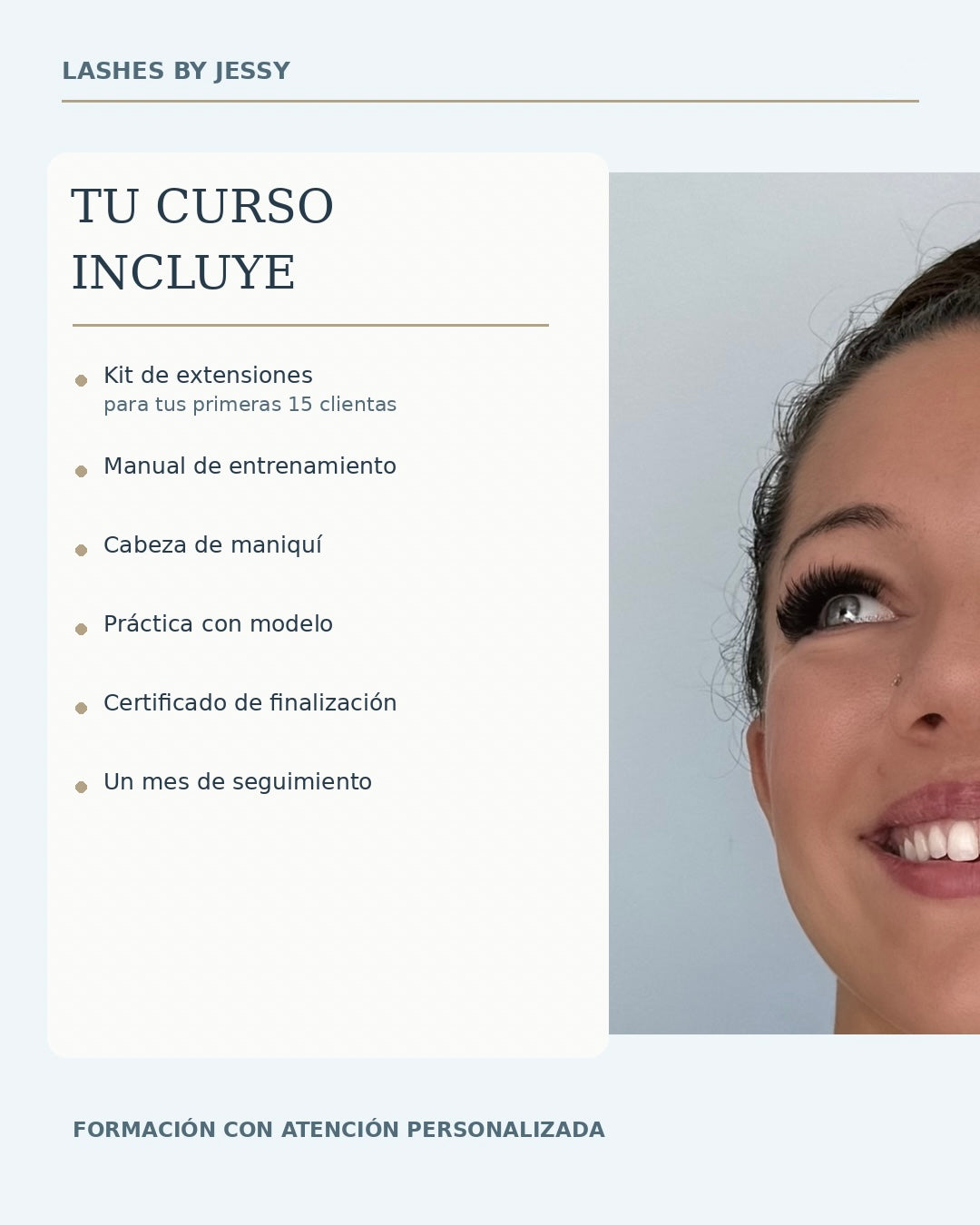 TALLER DE EXTENSIONES DE PESTAÑAS CLASICAS Y VOLUMEN