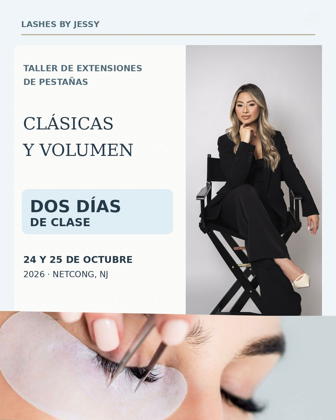 TALLER DE EXTENSIONES DE PESTAÑAS CLASICAS Y VOLUMEN